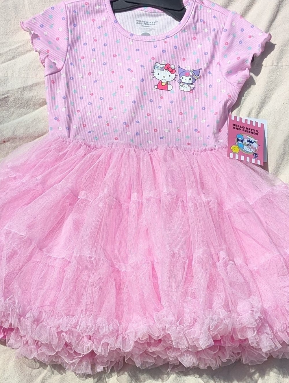 Hello Kitty Pink Tulle Ruffle Dress